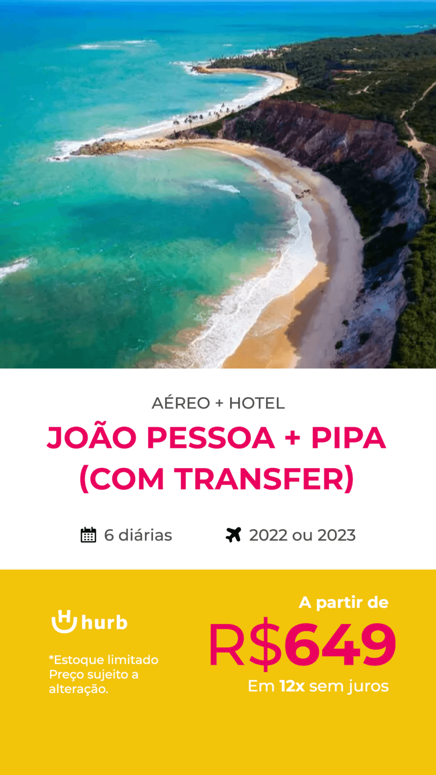 Pacote de Viagem João Pessoa + Pipa (com Transfer) por 649 reais